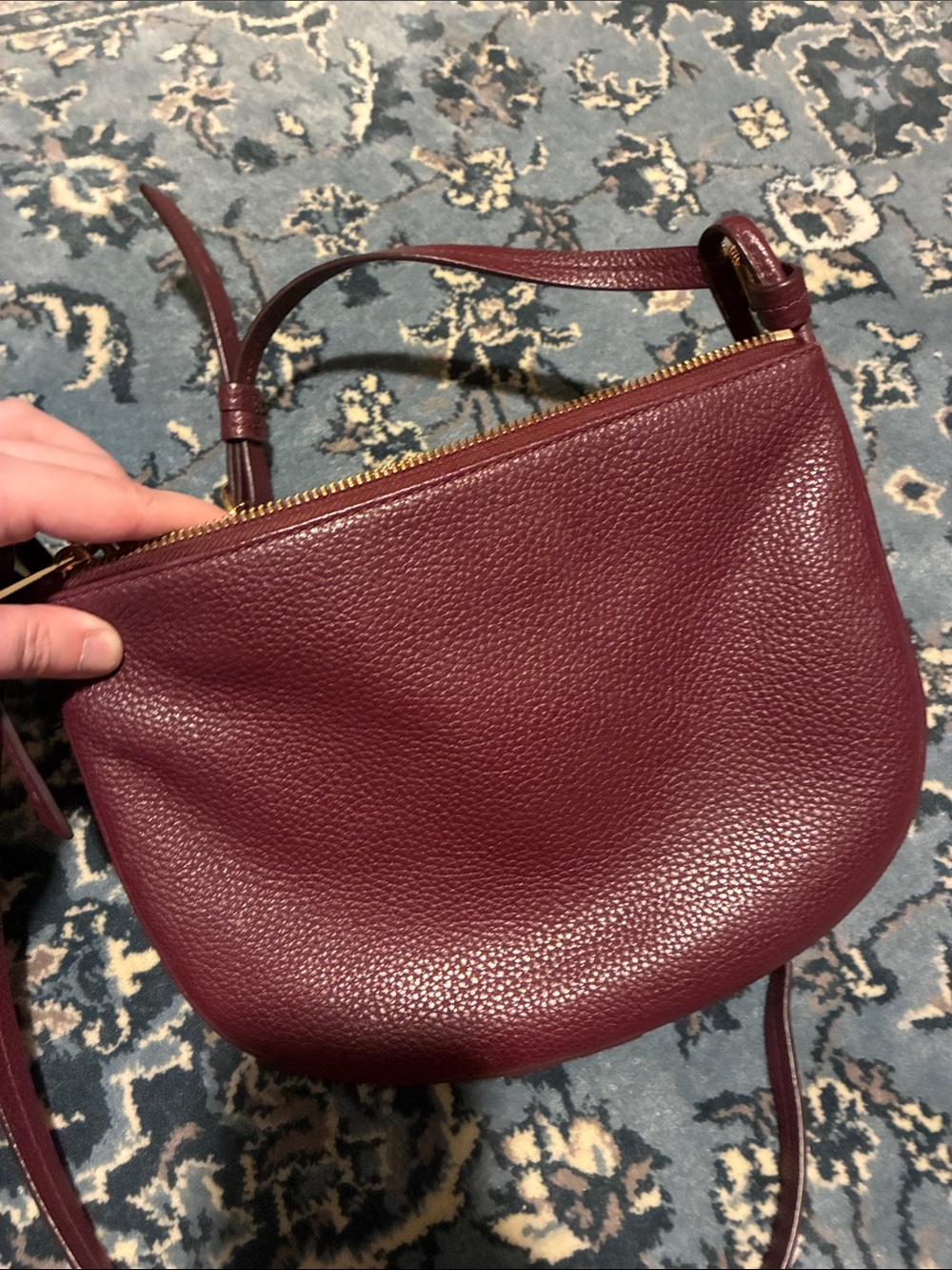 Marc Jacobs 2010s Leather Crossbody Saddle Bag in Burgundy - Picture 7 of 12